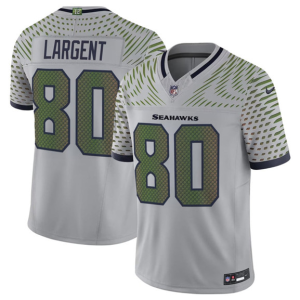 Men's Seattle Seahawks #80 Steve Largent Gray 2025 F.U.S.E. ??Rivalries?? Vapor Untouchable Limited Jersey