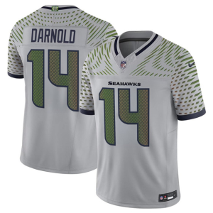 Men's Seattle Seahawks #14 Sam Darnold Gray 2025 F.U.S.E. ??Rivalries?? Vapor Untouchable Limited Jersey