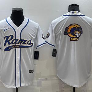 Men's Los Angeles Rams White Baseball Nike Jersey