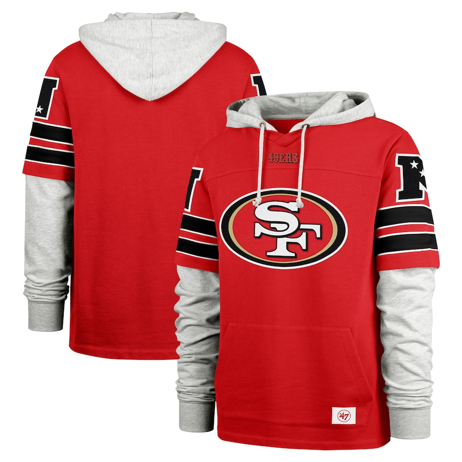 Men's San Francisco 49ers 2024 Red Fashion Hoodie