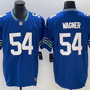 Men's Seattle Seahawks #54 Bobby Wagner Royal 2023 F.U.S.E. Vapor Limited Throwback Jersey