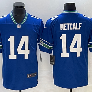 Men's Seattle Seahawks #14 DK Metcalf Royal Vapor Untouchable Limited Jersey