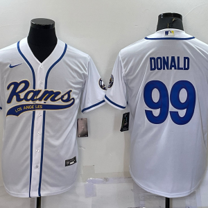 Men's Los Angeles Rams #99 Aaron Donald White Baseball Nike Jersey