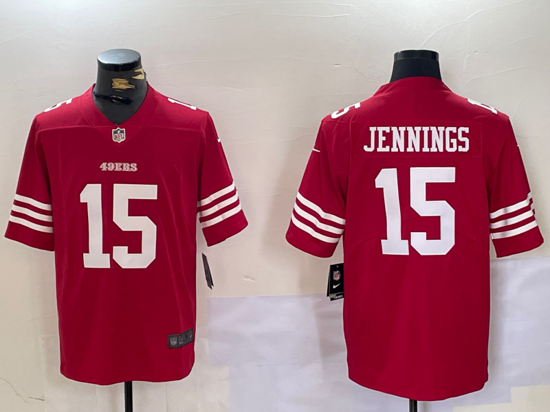 Men's San Francisco 49ers #15 Jennings Red New Scarlet Vapor Untouchable Limited Jersey