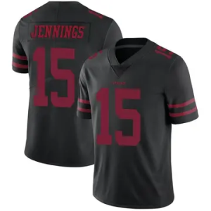 Men's San Francisco 49ers #15 Jennings Black Vapor Untouchable Limited Jersey