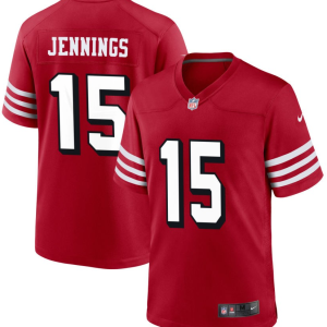 Men's San Francisco 49ers #15 Jennings Red New Scarlet Color Rush Limited Jersey
