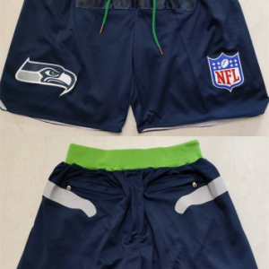 Men's Seattle Seahawks Navy Shorts (Run Small)