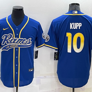 Men's Los Angeles Rams #10 Cooper Kupp Blue Baseball Nike Jersey