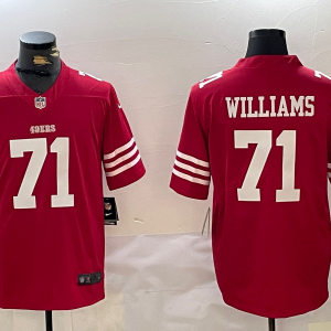 Men's San Francisco 49ers #71 Trent Williams Red New Scarlet Vapor Untouchable Limited Jersey