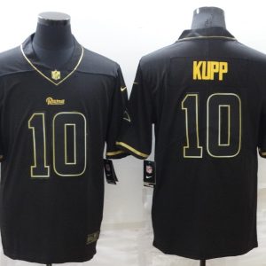 Men's Los Angeles Rams #10 Cooper Kupp Black Golden Edition Limited Jersey