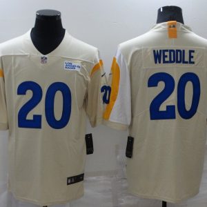 Men's Los Angeles Rams #20 Weddle Bone Vapor Limited Stitched NFL Jersey