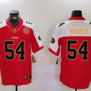 Men's San Francisco 49ers #54 Fred Warner Red F.U.S.E. Golden Gate Bridge With 3-Star Patch Jersey