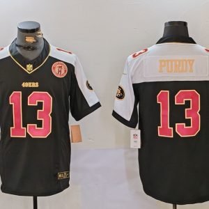 Men's San Francisco 49ers #13 Brock Purdy Black F.U.S.E. Golden Gate Bridge Patch Limited Jersey