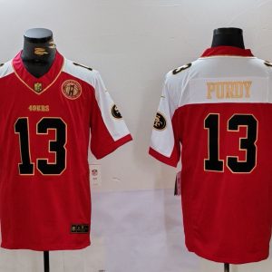 Men's San Francisco 49ers #13 Brock Purdy Red F.U.S.E. Golden Gate Bridge Patch Limited Jersey