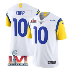 Men's Los Angeles Rams #10 Cooper Kupp White 2022 Super Bowl LVI Vapor Limited Jersey