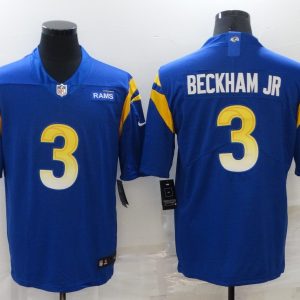 Men's Los Angeles Rams #3 Odell Beckham Jr. 2021 Royal Vapor Untouchable Limited Jersey