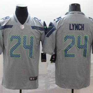 Nike Seattle Seahawks #24 Lynch Grey Vapor Untouchable Limited Jersey