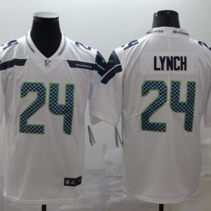 Nike Seattle Seahawks #24 Lynch White Vapor Untouchable Limited Jersey