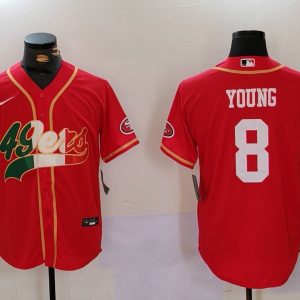 Men's San Francisco 49ers #8 Young Red Baseball Nike Jersey