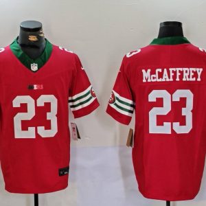 Men's San Francisco 49ers #23 Christian McCaffrey Red 2023 F.U.S.E Vapor Untouchable Limited Jersey