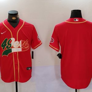 Men's San Francisco 49ers Blank Red Baseball Nike Jersey