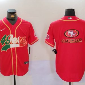 Men's San Francisco 49ers Blank Red Baseball Nike Jersey