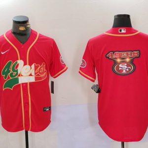 Men's San Francisco 49ers Blank Red Baseball Nike Jersey