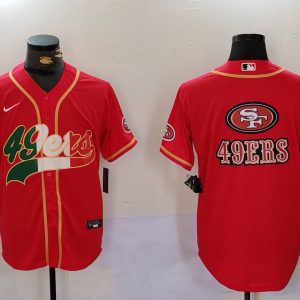 Men's San Francisco 49ers Blank Red Baseball Nike Jersey