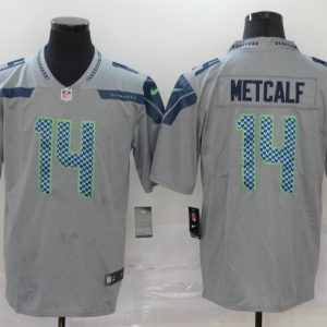 Nike Seattle Seahawks #14 D.K. Metcalf 2019 NFL Grey Vapor Untouchable Limited Jersey