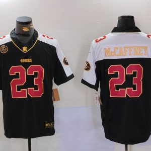 Men's San Francisco 49ers #23 Christian McCaffrey Black 2023 F.U.S.E Vapor Untouchable Limited Jersey