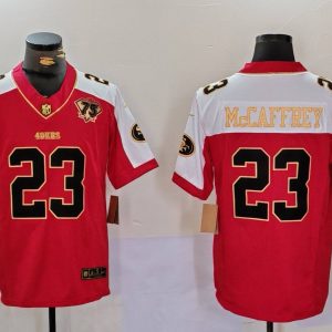 Men's San Francisco 49ers #23 Christian McCaffrey Red 2023 F.U.S.E Vapor Untouchable Limited Jersey