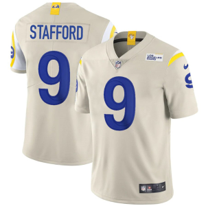 Men's Los Angeles Rams #9 Matthew Stafford Bone Vapor Limited Jersey