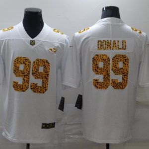 Men's Los Angeles Rams #99 Aaron Donald White Leopard Limited Jersey
