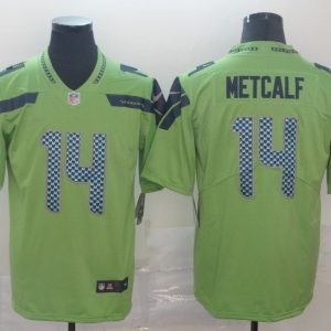 Nike Seattle Seahawks #14 D.K. Metcalf 2019 NFL Draft Green Vapor Untouchable Limited Jersey