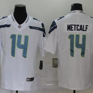Nike Seattle Seahawks #14 D.K. Metcalf 2019 NFL Draft White Vapor Untouchable Limited Jersey
