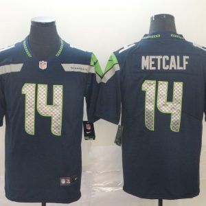 Nike Seattle Seahawks #14 D.K. Metcalf 2019 NFL Draft Blue Vapor Untouchable Limited Jersey