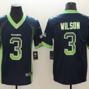 Nike 2018 Seattle Seahawks 3 Wilson Drift Fashion Color Rush Limited Jersey