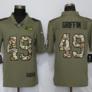 Nike Seattle Seahawks 49 Griffin Olive/Camo Carson 2018 Salute to Service Limited Jersey