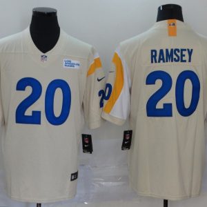 Men's Los Angeles Rams #20 Ramsey 2020 Bone Vapor Limited Stitched NFL Jersey