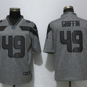 New Nike Seattle Seahawks 49 Griffin Gray 2017 Vapor Untouchable Men's Stitched Gridiron Gray Limited