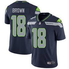 Seattle Seahawks #18 Jaron Brown Men's Navy Blue NFL Rush Vapor Untouchable Jerseys