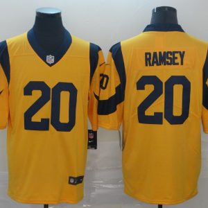 Men's Los Angeles Rams #20 Jalen Ramsey Yellow Vapor Untouchable Limited Jersey