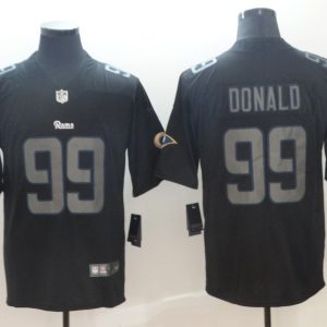 Nike 2018 Los Angeles Rams #99 Donald Fashion Impact Black Color Rush Limited Jersey