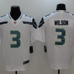 Nike Seattle Seahawks #3 Wilson White Vapor Untouchable Limited Jersey