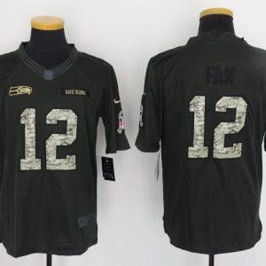 NFL Seattle Seahawks #12 Fan Salute to Service Women Jersey