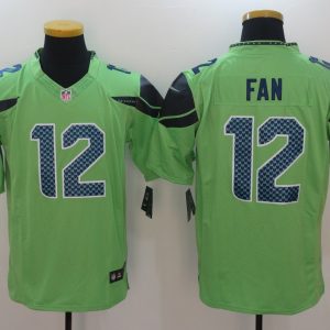 Nike Seattle Seahawks 12 Fan Green Color Rush Limited Jersey