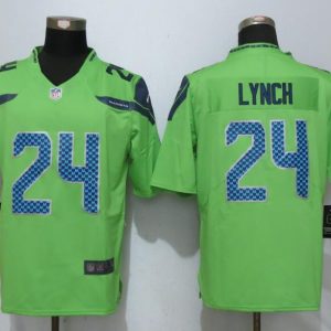 Nike Seattle Seahawks 24 Lynch Green Color Rush Limited Jersey