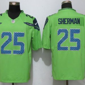 Nike Seattle Seahawks 25 Sherman Green Color Rush Limited Jersey