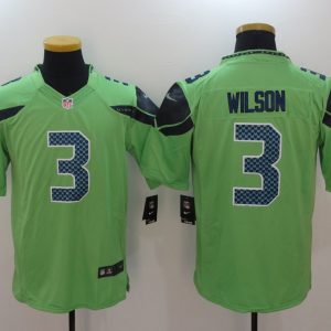 Nike Seattle Seahawks 3 Wilson Green Color Rush Limited Jersey