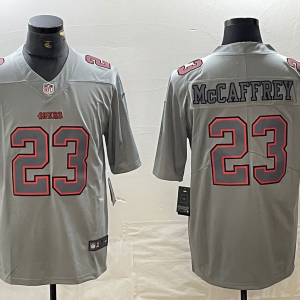 Men's San Francisco 49ers #23 Christian McCaffrey Grey Atmosphere Fashion Limited Jersey